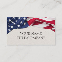 Cartão De Visita American Flag Company Name Paper Texture