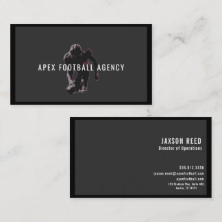 Cartão De Visita American Football Sports Management-Rising Red