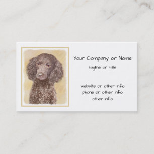 Cartão De Visita American Water Spaniel Painting - Arte Original de