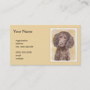 Cartão De Visita American Water Spaniel Painting - Arte Original de