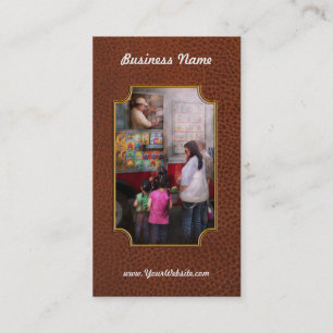 Cartão De Visita Americana - sorvete do chocolate do serviço