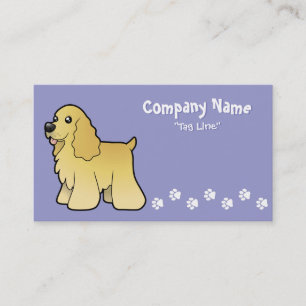 Cartão De Visita Americano cocker spaniel dos desenhos animados