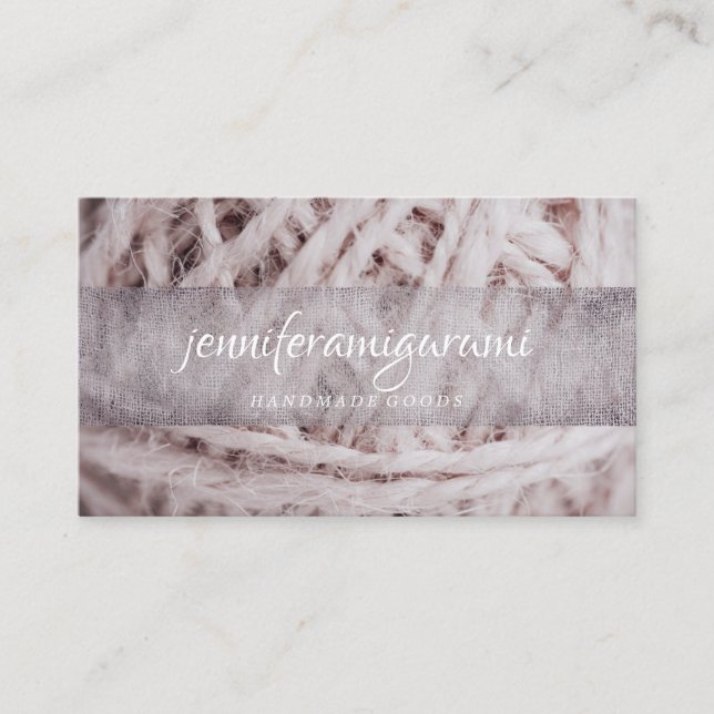 Cartão De Visita Amigurumi Yarn Knitting Crochet (Frente)