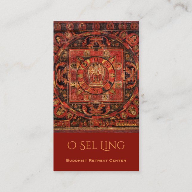 Cartão De Visita Amogapasha Thangka Retirada Budista (Frente)