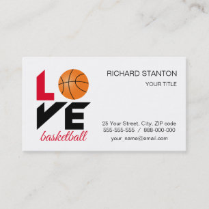 Cartão De Visita Amor, basquete