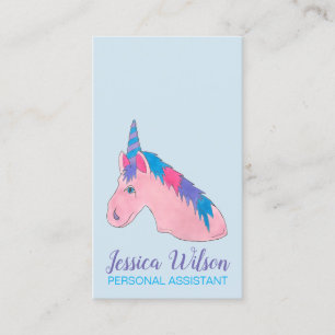 Cartão De Visita Amor com Cavalo Mítico Púrpura Rosa Mágico Cavalo 