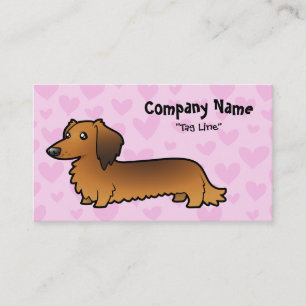 Cartão De Visita Amor do Dachshund (longhair)