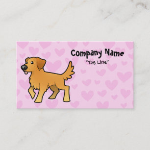 Cartão De Visita Amor do golden retriever