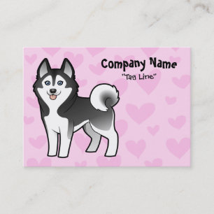 Cartão De Visita Amor do rouco Siberian/Malamute do Alasca