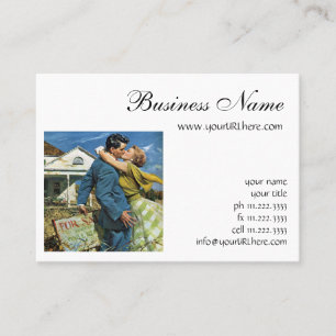 Cartão De Visita Amor e Romance Vintage Recém-casados Compram Prime