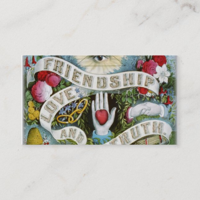 Cartão De Visita amor e verdade da amizade (Frente)