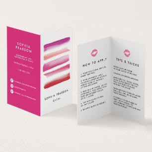 Cartão De Visita Amostra de Aquarela Distribuidor de produtos Lip