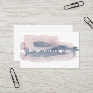 Cartão De Visita Amostra de Aquarela Rosa e Roxo