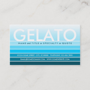 Cartão De Visita Amostra de folha de turquesa de GELATO