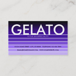 Cartão De Visita Amostra roxa de GELATO