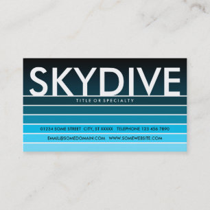 Cartão De Visita Amostra SKYDIVE aqua