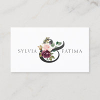 Ampersand Elegante de Rosas Roxos Florais