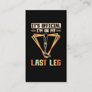 Cartão De Visita Amputeo Da Perna Humor