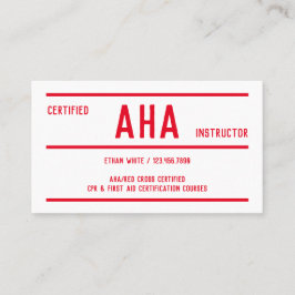 Cartão De Visita Analisador de instrutor AHA