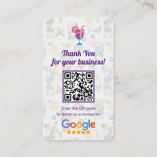 Cartão De Visita Análises do Google Análise comercial no Cocktail