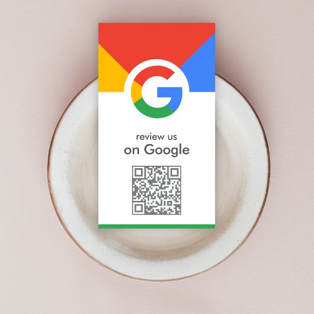 Cartão De Visita Análises do Google | Business Review Link QR Code (Criador carregado)