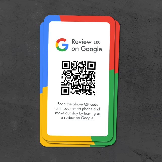 Cartão De Visita Análises do Google | Business Review Link QR Code (Criador carregado)