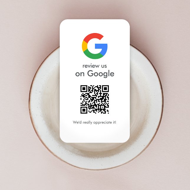 Cartão De Visita Análises do Google | Business Review Link QR Code (Criador carregado)