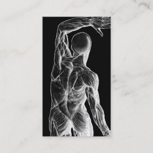 Cartão De Visita Anatomia Chiropractor contra Preto Chiroprático