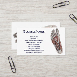 Cartão De Visita Anatomia Humana Antiga Pé Pés Podologia