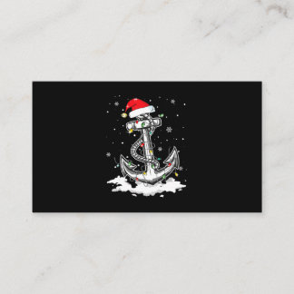 Cartão De Visita Anchor Barco Velejando as Luzes de Natal do Papai 