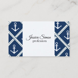Cartão De Visita Âncoras E Cabos