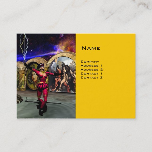 Cartão De Visita ANDROID BALÉ, Ficção Científica Amarela (Frente)