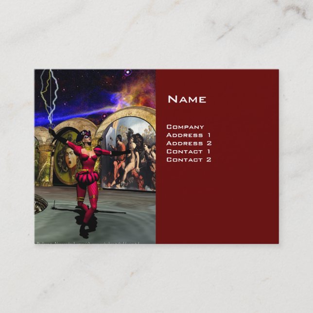 Cartão De Visita ANDROID BALÉ, Red Science Fiction (Frente)
