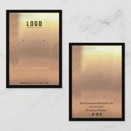 Cartão De Visita Anéis de colar Dourado preto