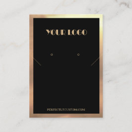 Cartão De Visita Anéis de colar Dourado preto