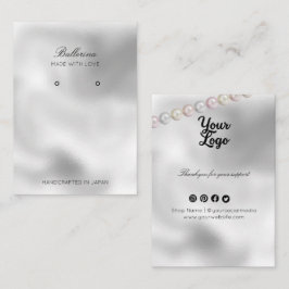 Cartão De Visita Anéis de fundo das pérolas modernas