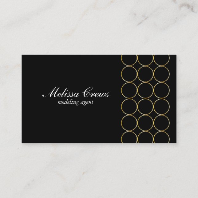 Cartão De Visita Anéis Dourados 2 (Frente)