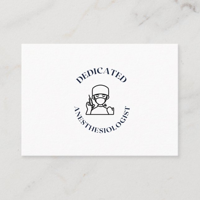 CARTÃO DE VISITA ANESTESIÓLOGO DEDICADO (Frente)