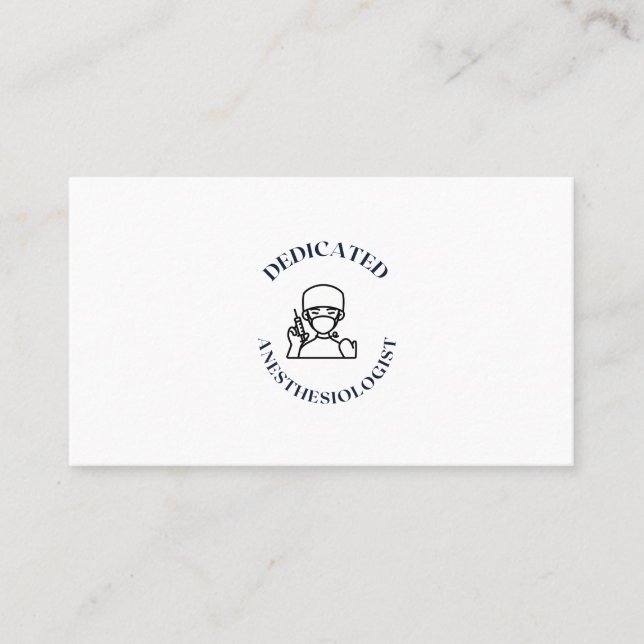 CARTÃO DE VISITA ANESTESIÓLOGO DEDICADO (Frente)