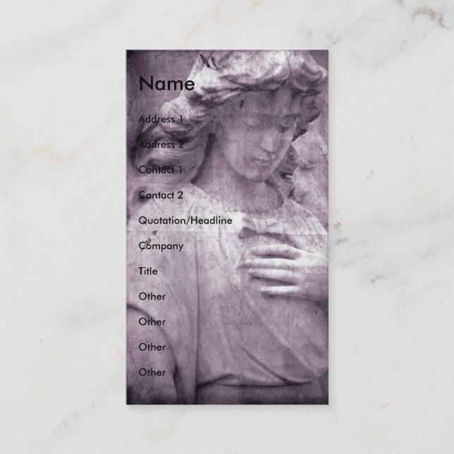 Cartão De Visita Angel (Frente)
