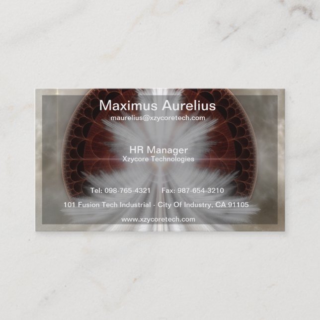 Cartão De Visita Angel Wings Snowflake (Frente)