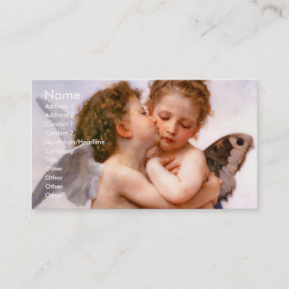 Cartão De Visita Angels First Kiss, Bouguereau