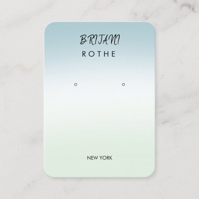 Cartão De Visita Ângulo de Gradiente de Script de Assinatura (Frente)