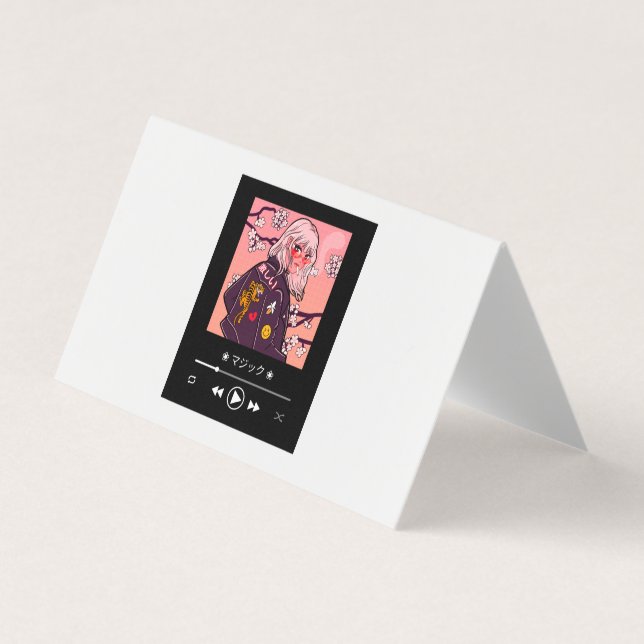 Cartão De Visita animação da moda com estilos femininos (Frente)