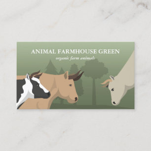 Cartão De Visita Animais da Fazenda Paisagem Vegetação