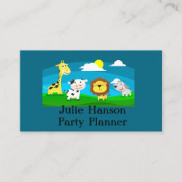 Cartão De Visita Animais de desenho animado      