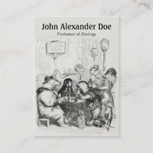 Cartão De Visita Animais que recolhem no café de Paris - Zoologist