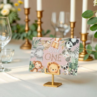 Cartão De Visita Animais Selvagens Tropicais de Pastel, Uma Selva S