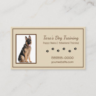 Cartão De Visita Animal de estimação canino do treinamento de Tan