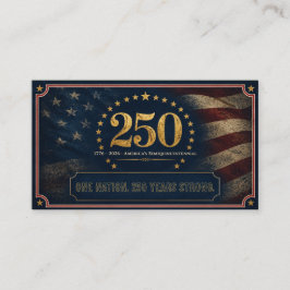 Cartão De Visita Aniversário de 250 anos dos EUA | Presentes da Amé